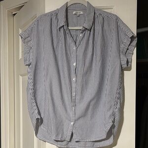 Madewell Blue and White Casual Button Down Shirt Sz M